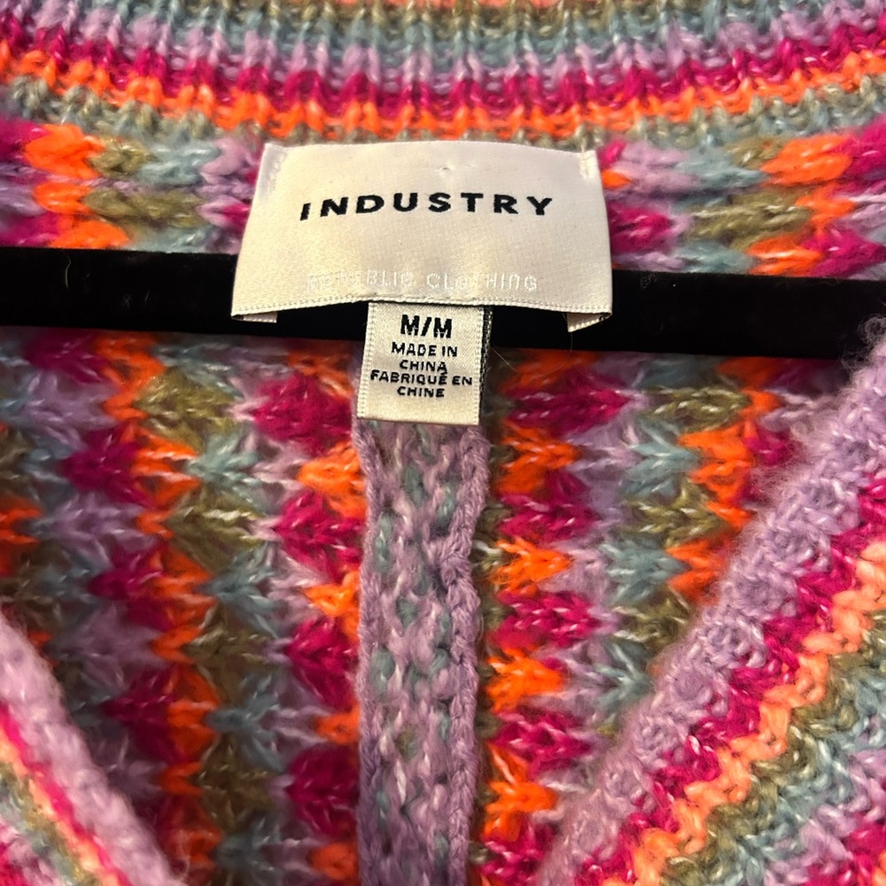 Industry crop style Multicolor Women's Cardigan, size medium - Picture 2 of 5